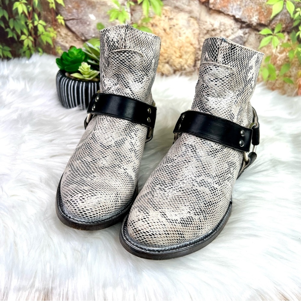 FREEBIRD Santiago Snake Leather Harness Boots, 7 - Picture 7 of 14